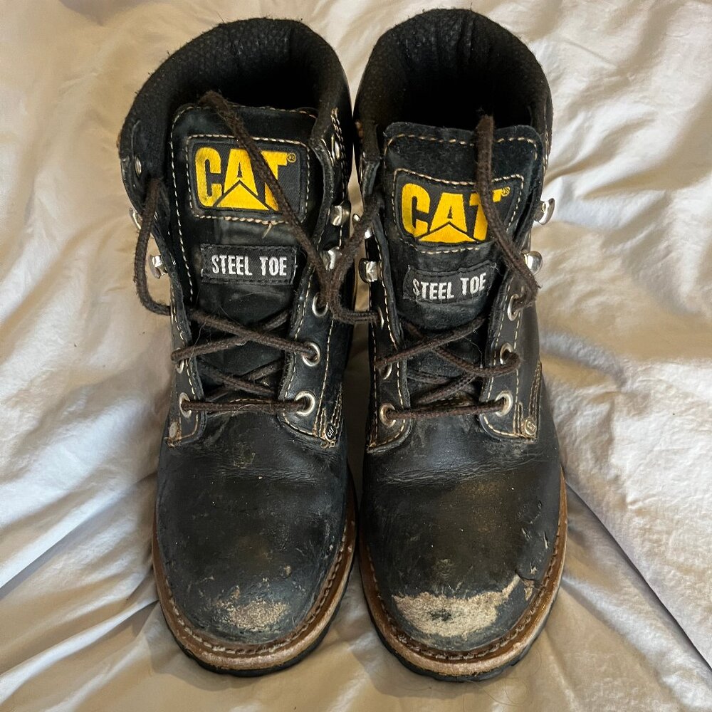 CAT VINTAGE STEEL TOE WORK BOOTS  SIZE 7, EUR W 38